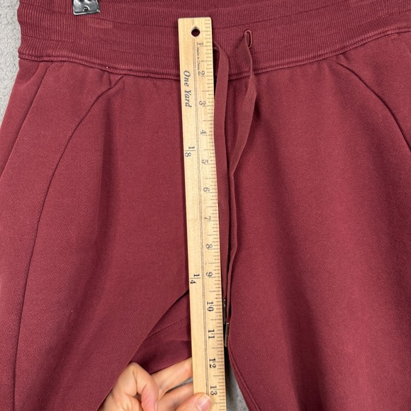 Lululemon Pants Womens 4 Burgundy Scuba High‎ Rise Joggers Lounge Running Yoga - Picture 7 of 11